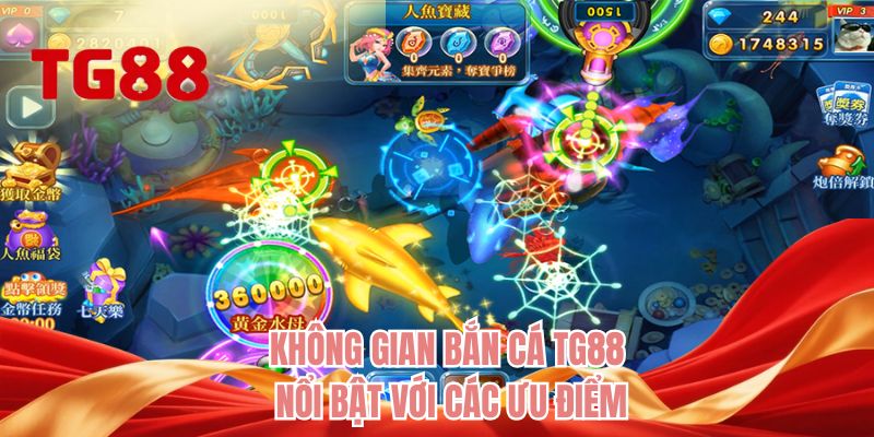Không gian bắn cá TG88 nổi bật với các ưu điểm